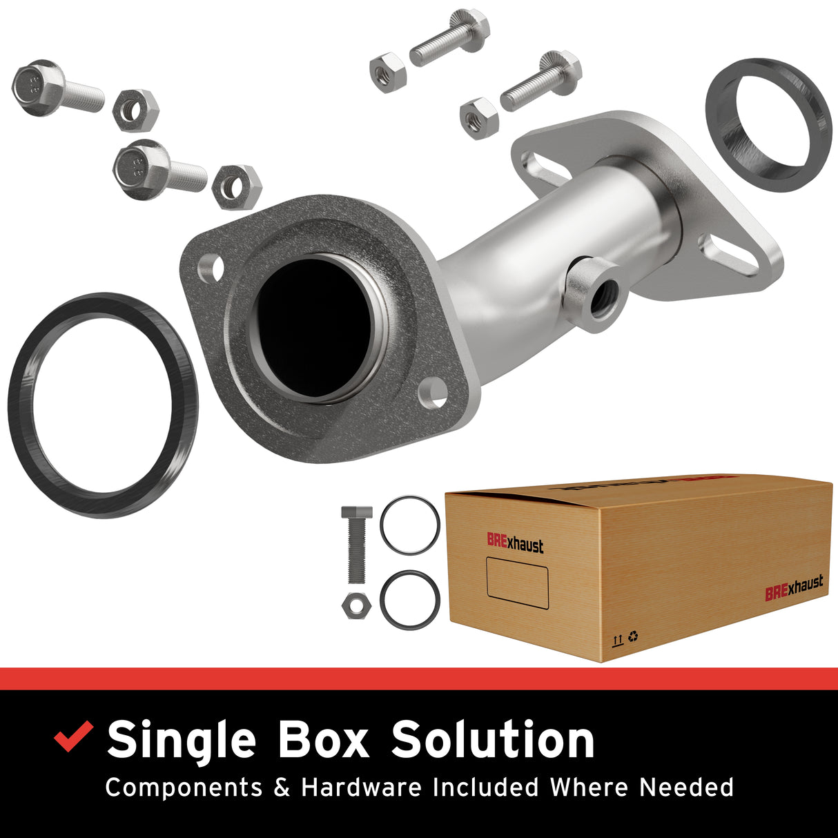 1998-2000 Toyota RAV4 Direct-Fit Front Pipe Kit 107-0157 stainless steel