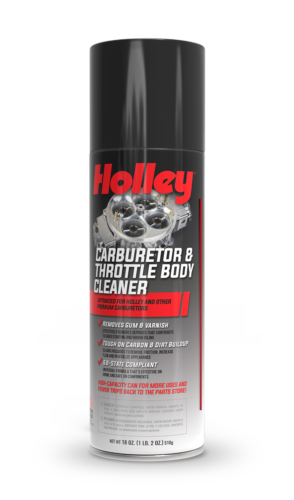 Holley Carburetor & Throttle Body Cleaner Spray, 18oz Can 120-HLYCC-18 black