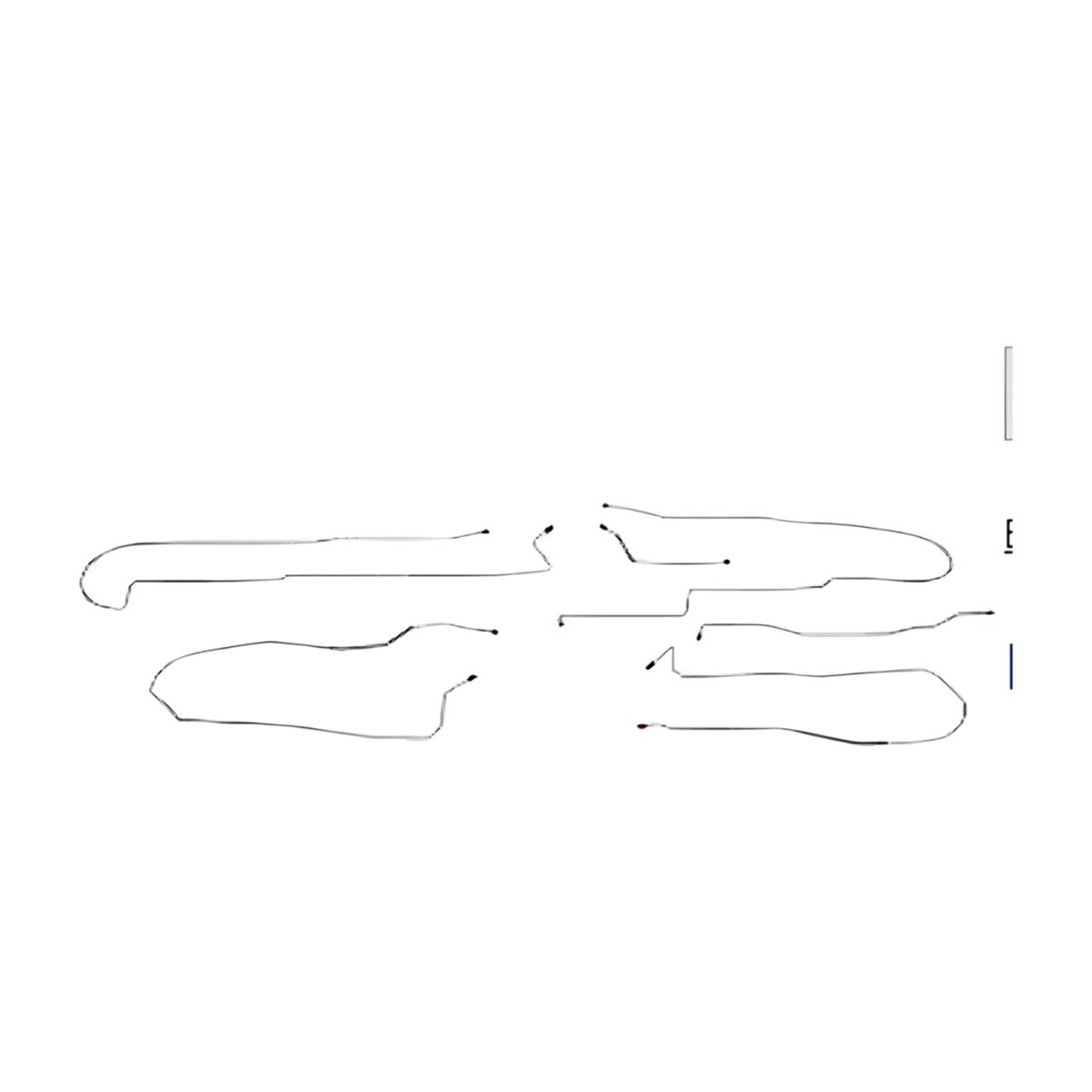 Intermediate Brake Line Kit for 2000-2005 Buick LeSabre AWABS stainless steel