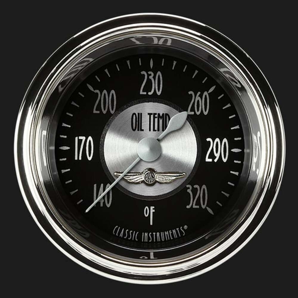 All American Tradition 2 1/8" Oil Temperature Gauge AT128SHC