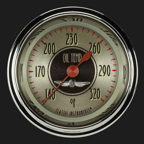 All American Nickel 2 1/8" Oil Temperature Gauge AN128SHC