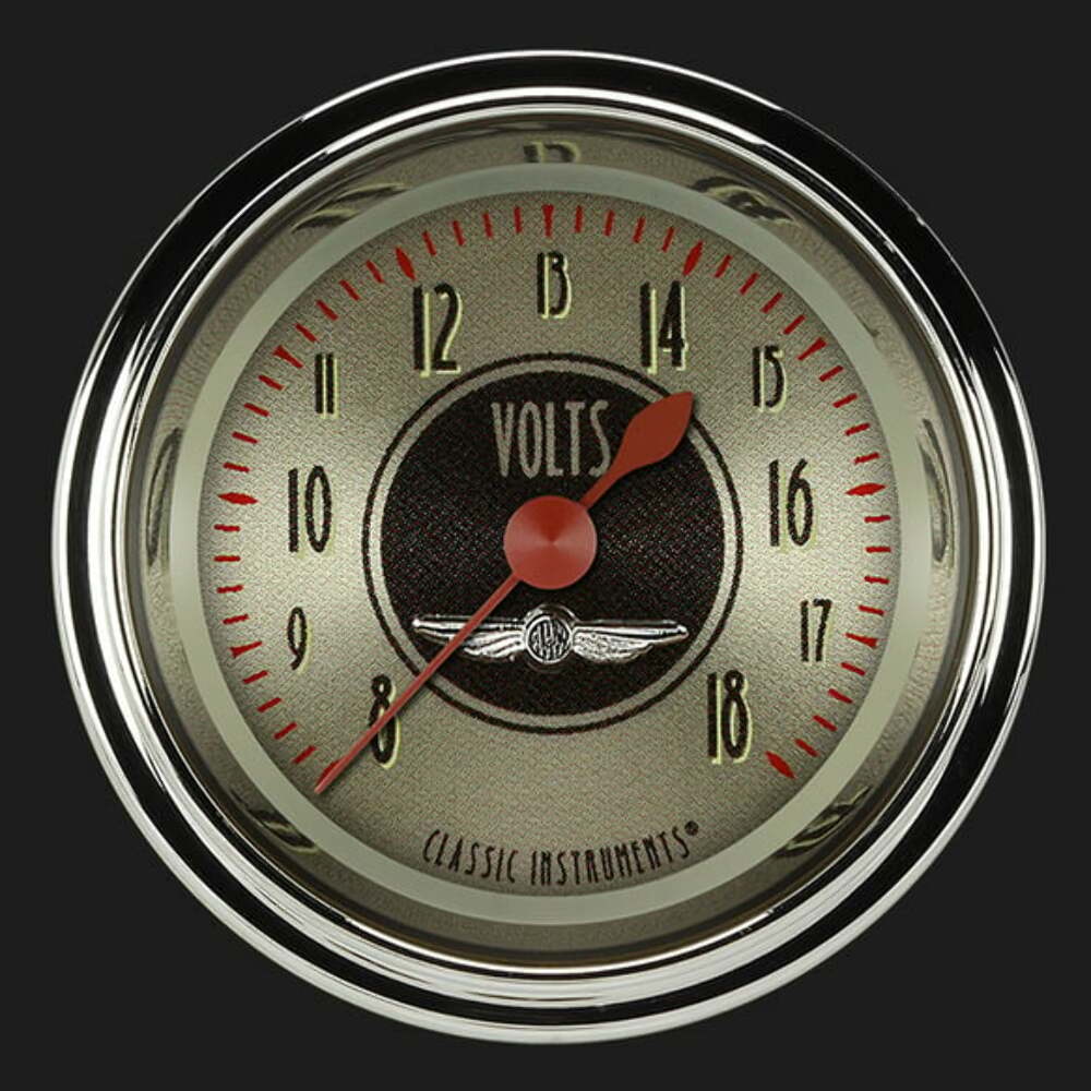 All American Nickel 2 1/8" Voltage Gauge AN130SHC