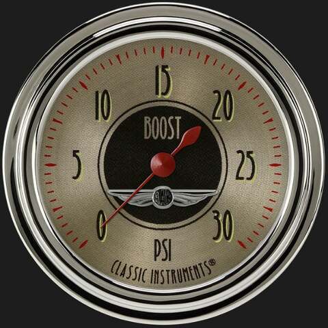 All American Nickel 2 5/8" Boost Gauge, 30 psi AN342SLC