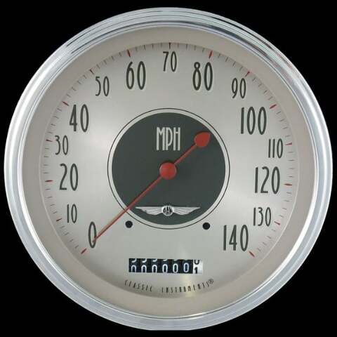 All American Nickel 4 5/8" Speedometer AN56SLC