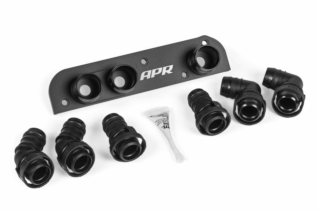 APR Catch Can - Universal (EA113 PCV Block Off Plate and Fittings Only) for Audi and VW billet aluminum black anodized