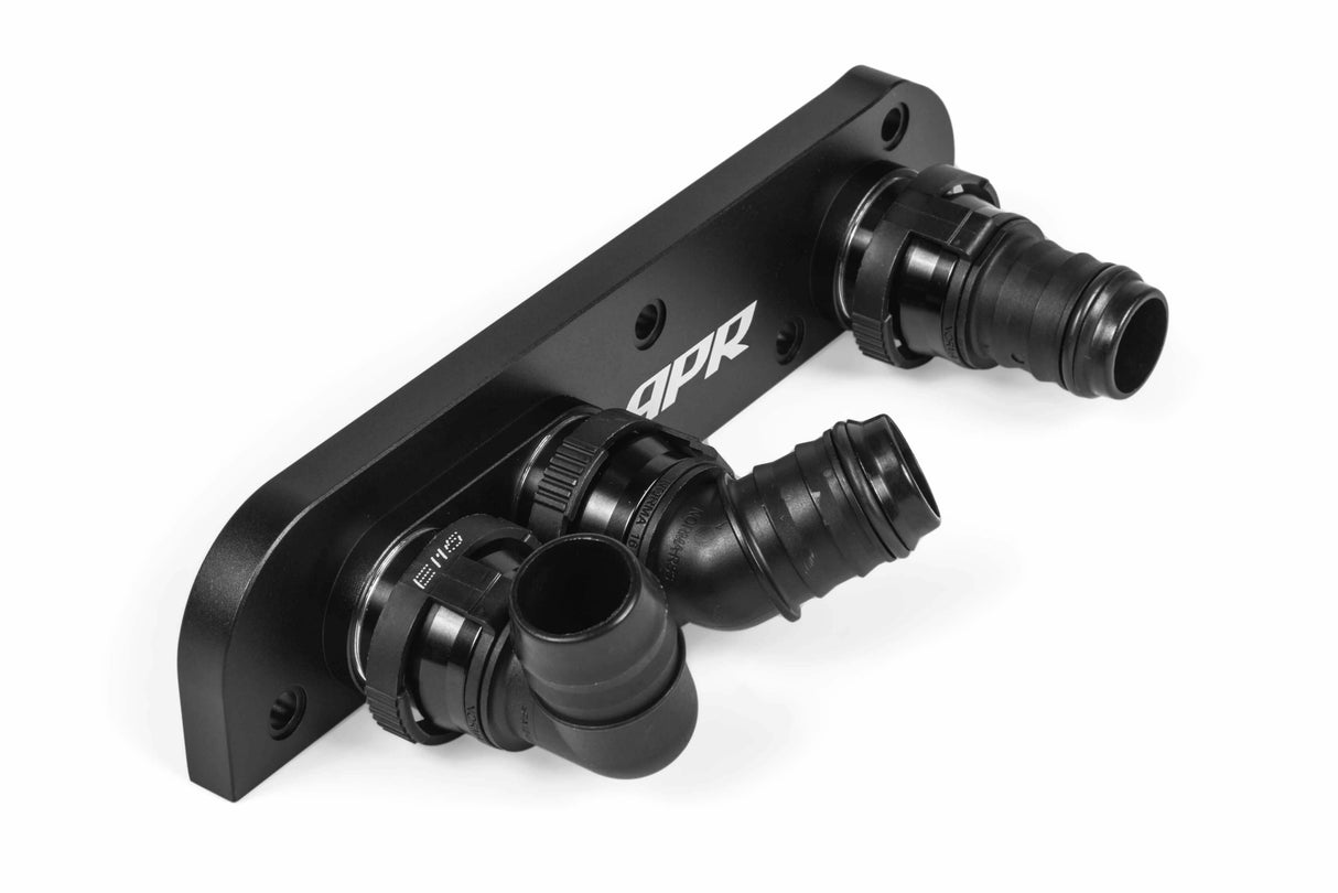 APR Catch Can - Universal (EA113 PCV Block Off Plate and Fittings Only) for Audi and VW billet aluminum black anodized