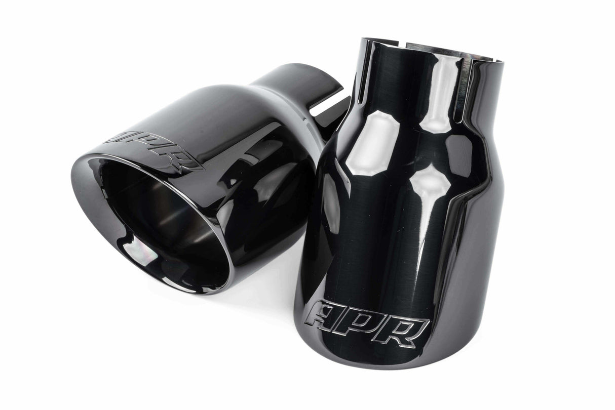 Double-Walled 3.5 Slash-Cut Tips (Diamond Black) - Set of 2 stainless steel black