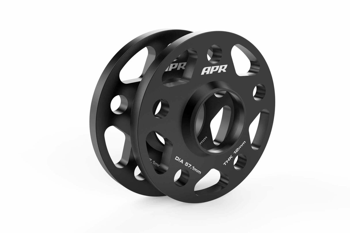 Spacers (Set of 2) - 57.1mm CB - 12mm Thick aluminum black