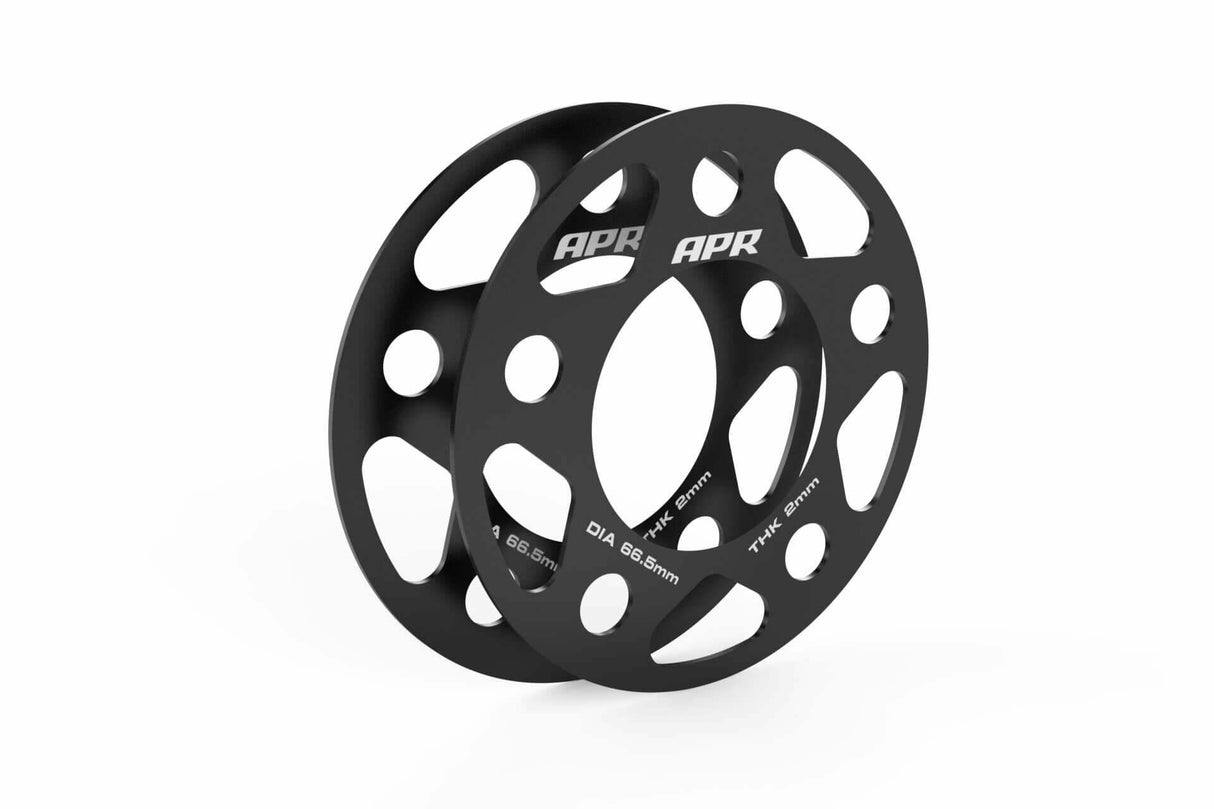 Spacers (Set of 2) - 66.5mm CB - 2mm Thick aluminum black