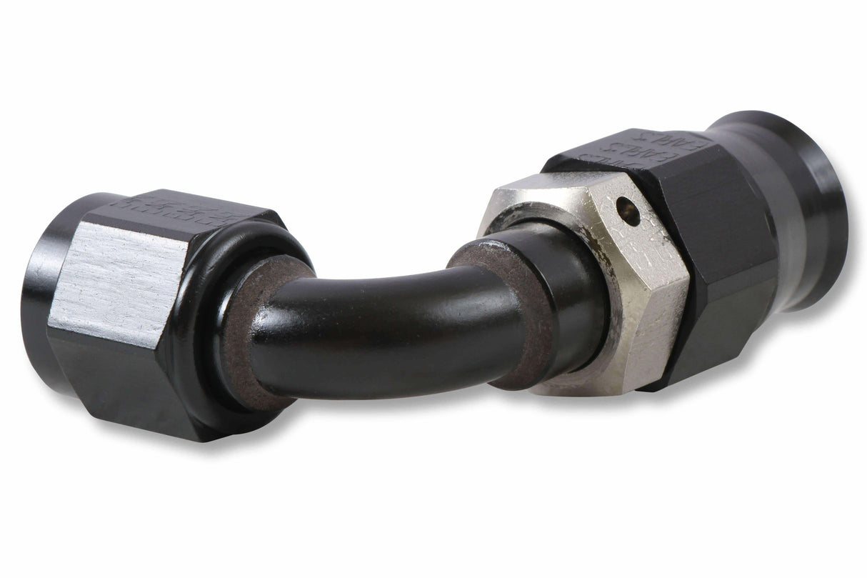 Adj. Tube 90 Degree Speed-Seal Hose End-6 Hose Size,6 Nut Size-AT609236ERL AN fitting