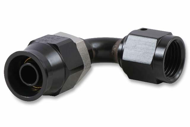 Adj. Tube 90 Degree Speed-Seal Hose End-8 Hose Size,8 Nut Size-AT609238ERL AN fitting