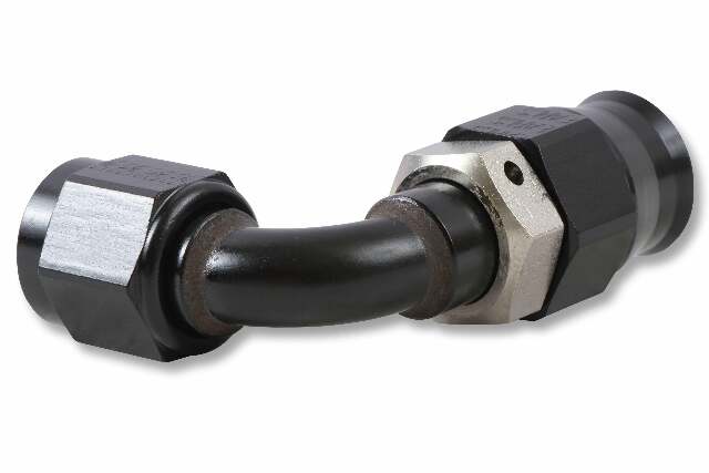 Adj. Tube 90 Degree Speed-Seal Hose End-8 Hose Size,8 Nut Size-AT609238ERL AN fitting