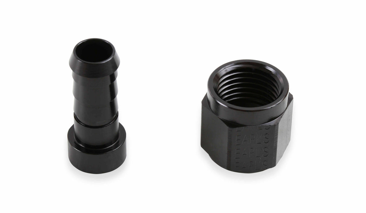 Earls Auto-Crimp Hose End - Straight - Size -12 - Black - AT700112ERL