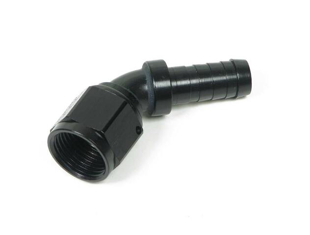 Earls Auto-Crimp Hose End - 45 Degree - Size -12 - Black - AT704612ERL
