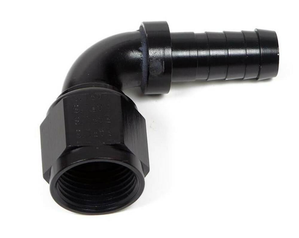 Earls Auto-Crimp Hose End - 90 Degree - Size -10 - Black - AT709110ERL