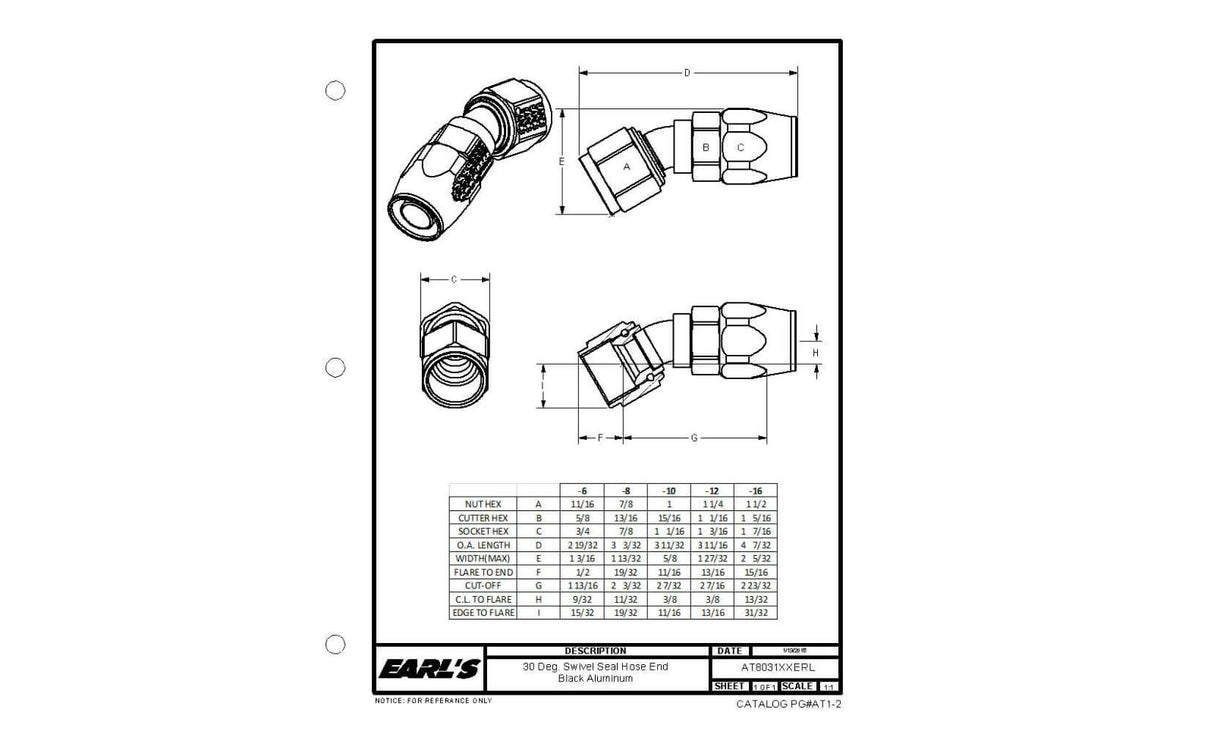 Earls Swivel-Seal® Hose End - AT803108ERL