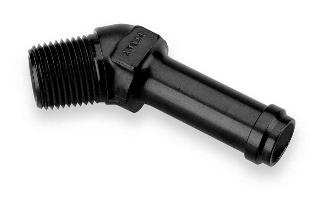 45 Degree 5/8 Hose to 1/2 NPT Male Elbow - AT984410ERL AN fitting
