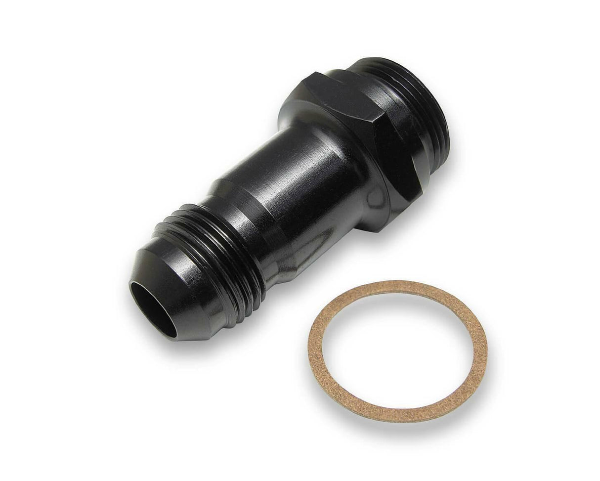 8 AN Male to 7/8-20 Male - AT991948ERL AN fitting black aluminum