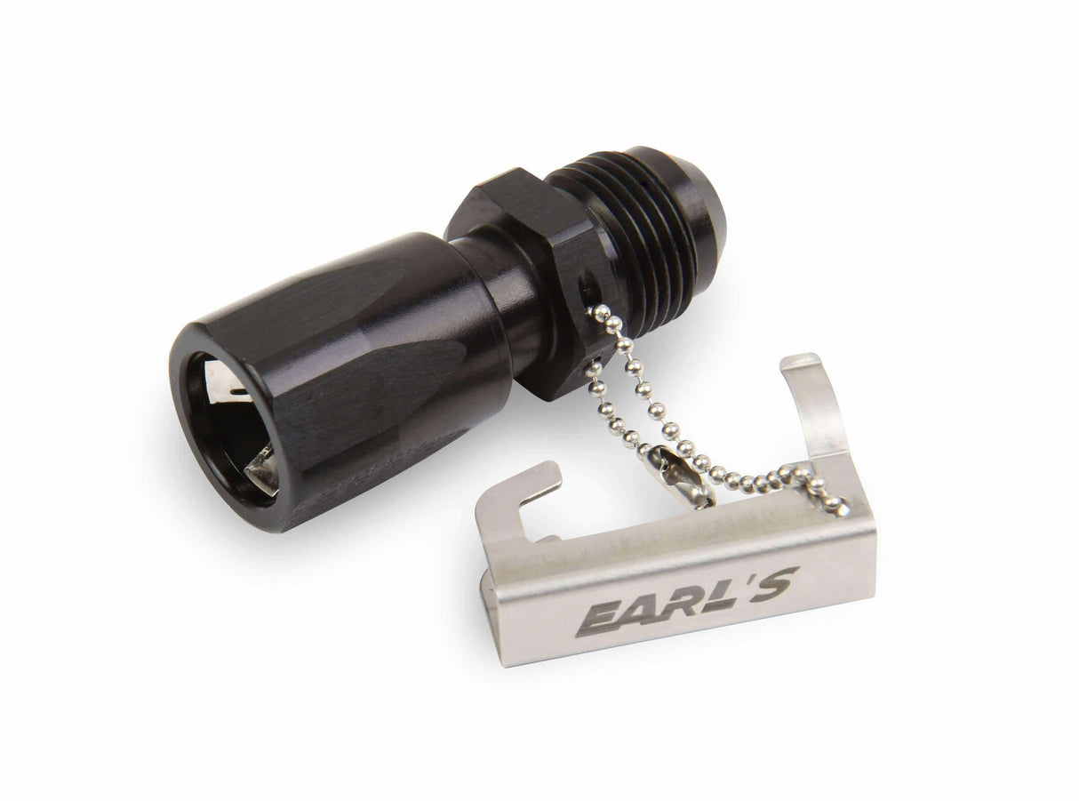 Earls O.E. Fuel Line EFI Quick Connect -8 to 3/8 - Black - AT991986ERL
