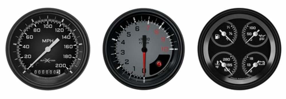 Classic Instruments analog speedometer gauge black