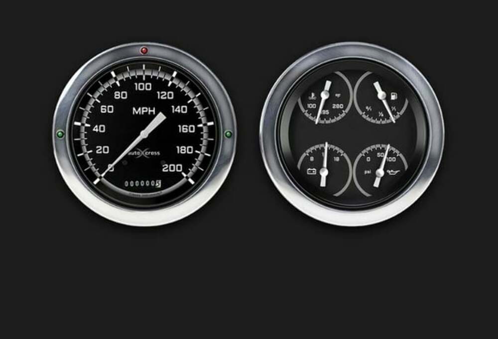 Auto Cross Grey 1954-55 Chevy Truck Package CT54AXG52 dash gauge cluster