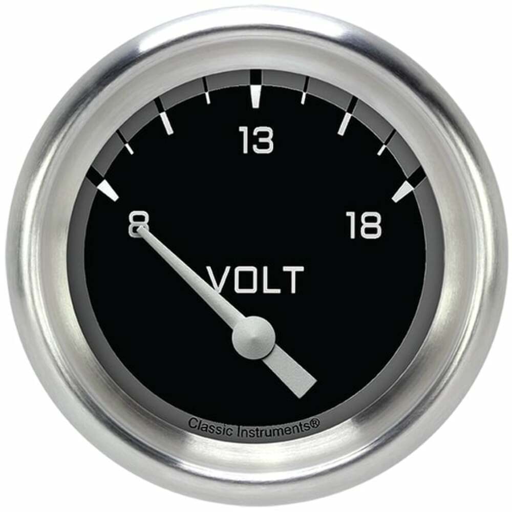 Classic Instruments voltmeter analog gauge black