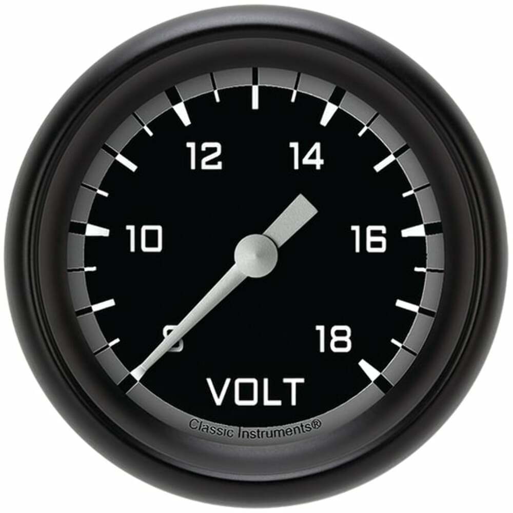 Classic Instruments voltmeter analog gauge black
