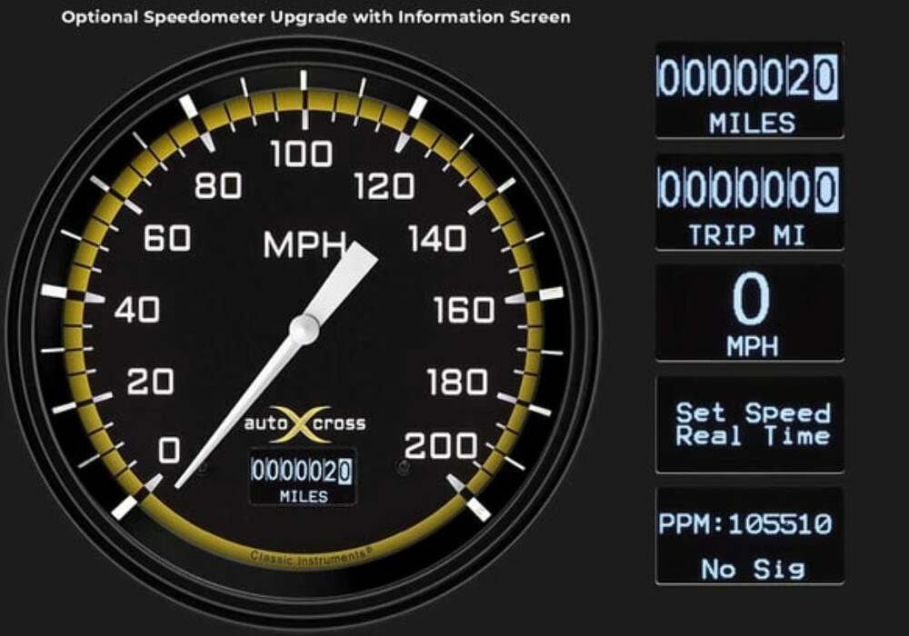 AutoCross Yellow 1967-68 Mustang MU67AXYBA for 1967-1968 Mustang