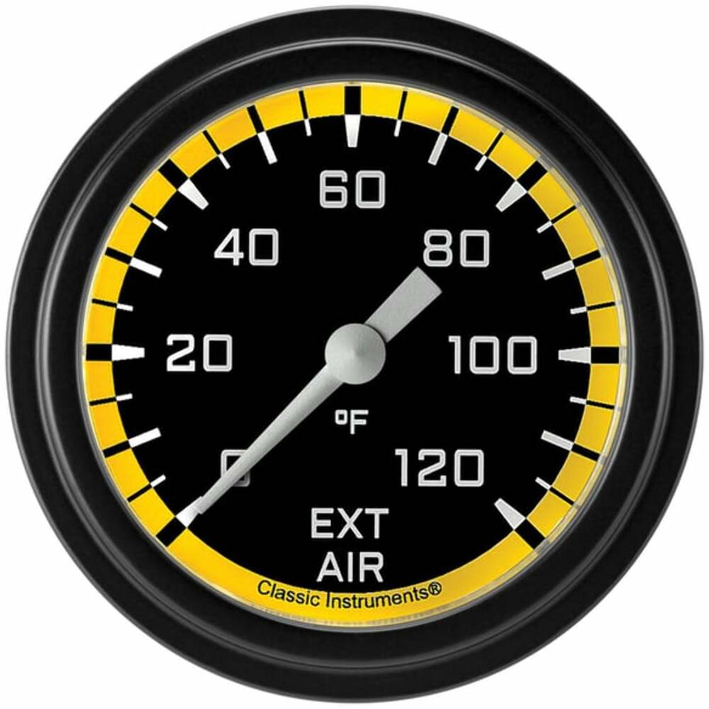 Classic analog gauge set black