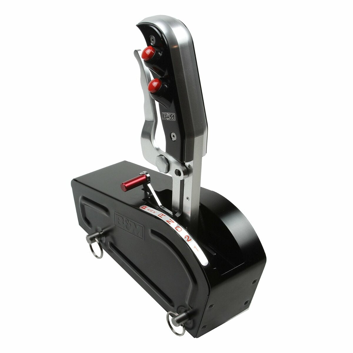 Automatic Gated Shifter - Dual Button Magnum Grip Pro Stick - Two Tone billet aluminum black anodized