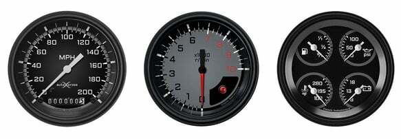 Classic Instruments analog speedometer gauge black