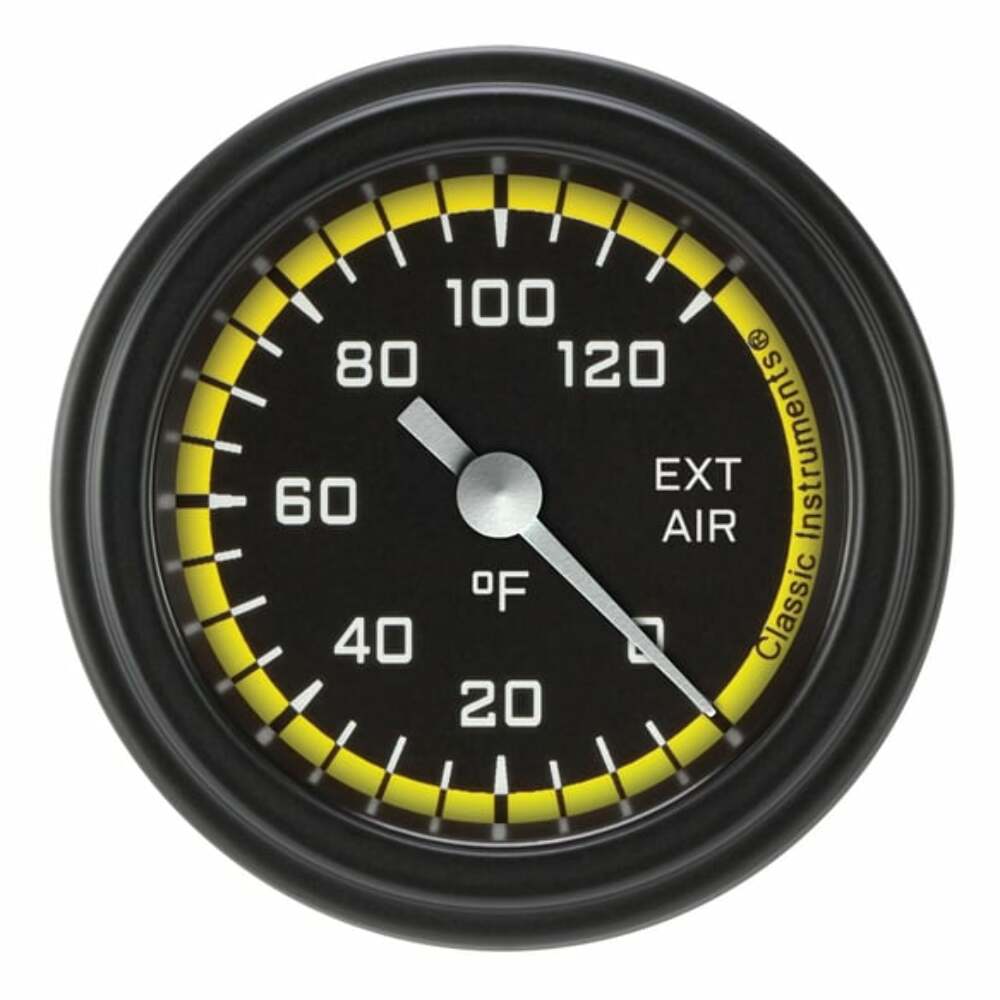 Classic analog gauge set black