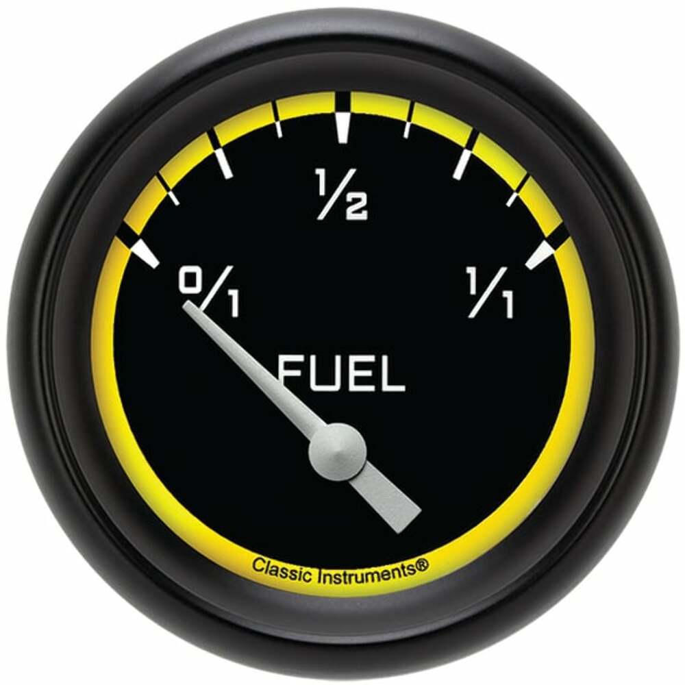 Classic Instruments fuel level analog gauge black