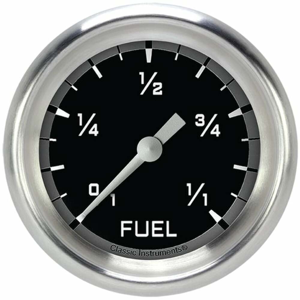 Classic Instruments fuel level analog gauge black