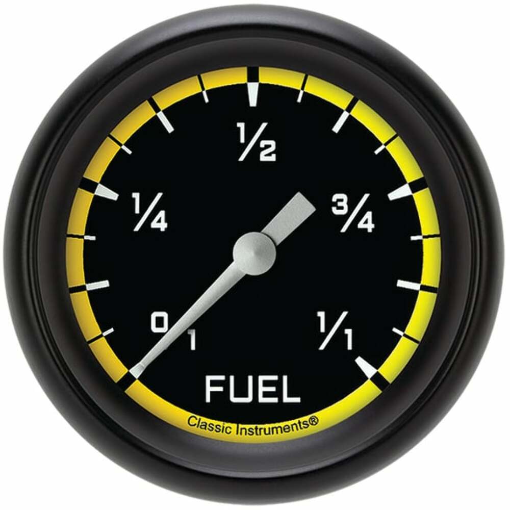 Classic Instruments fuel level analog gauge black