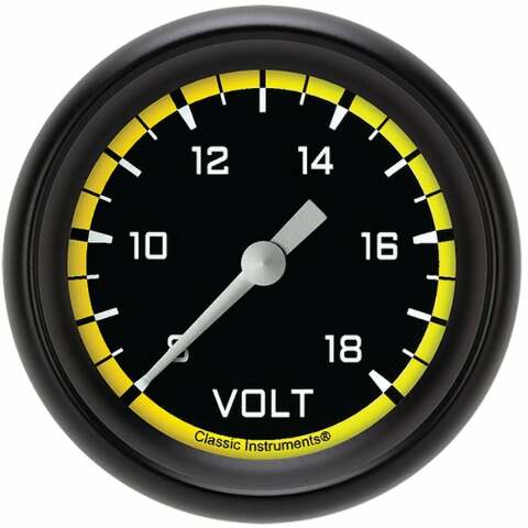 Classic Instruments voltmeter analog gauge black