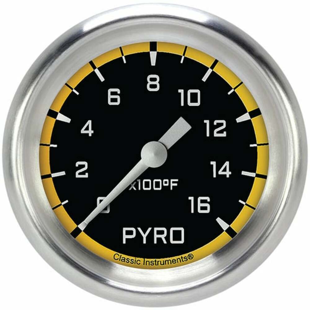 Classic analog gauge set black