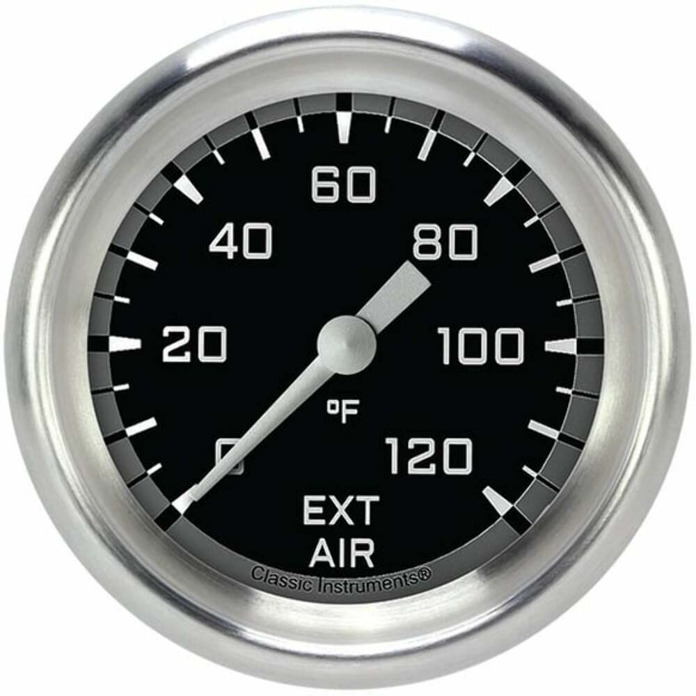 Classic analog gauge set black