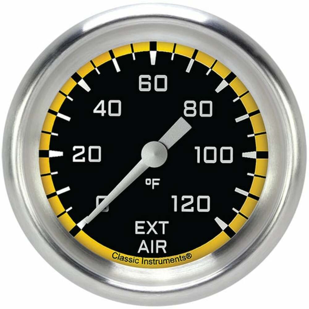 Classic analog gauge set black