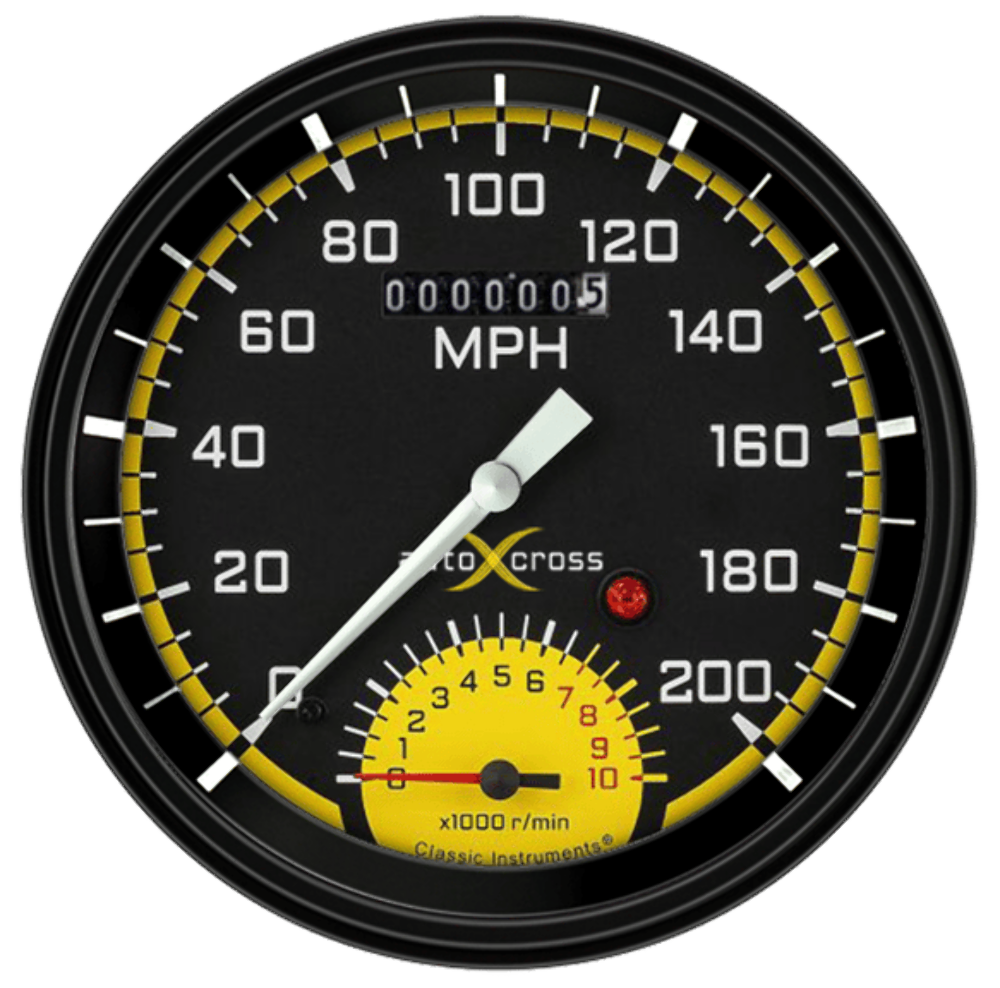 AutoCross Yellow 4 5/8" Speedtachular AX50YBLF