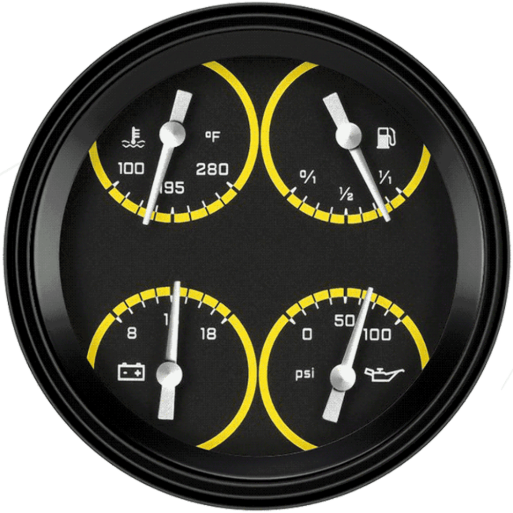AutoCross Yellow 4 5/8" Quad AX75YBLF