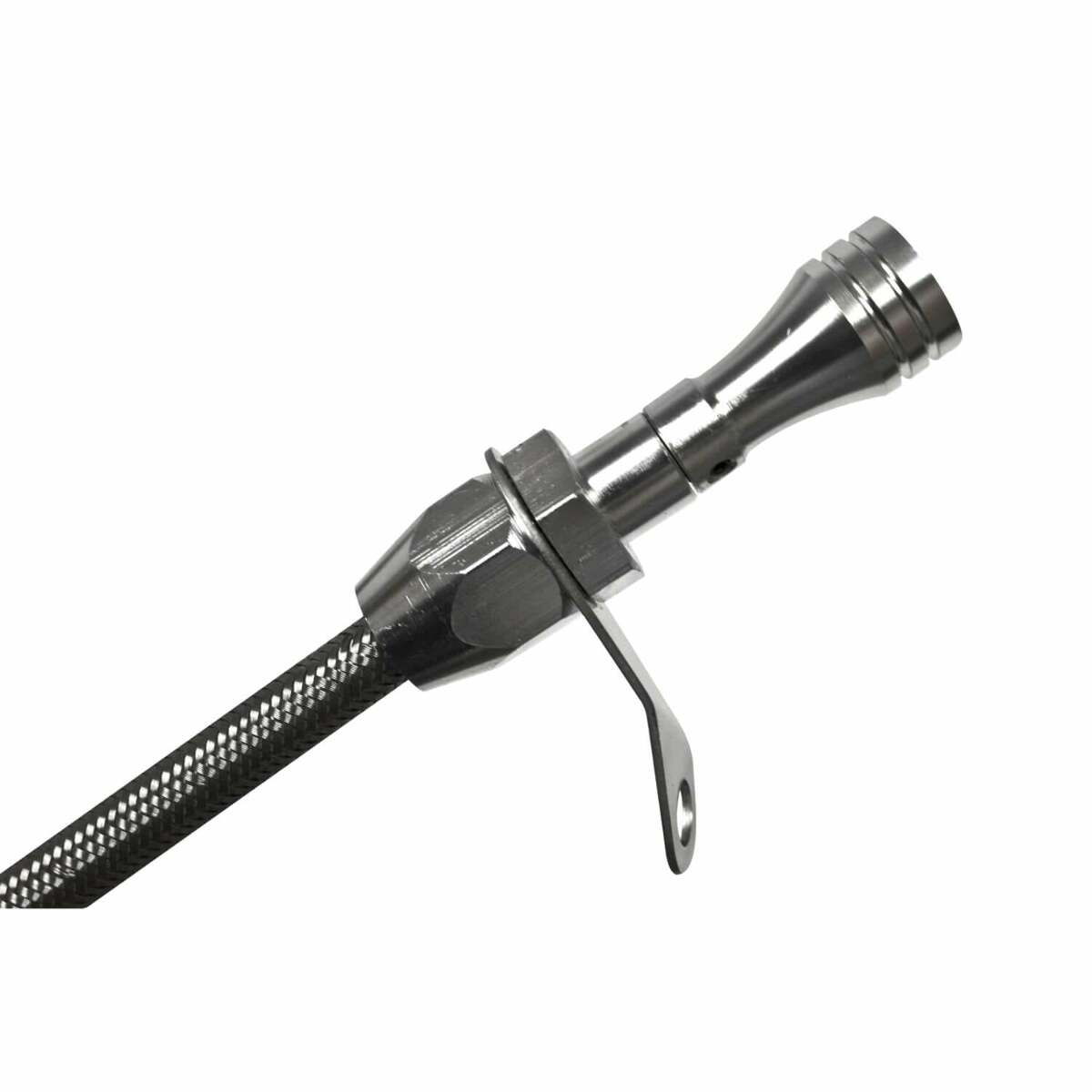 Billet Aluminum/Stainless Steel Braided Transmission Dipstick-GM billet aluminum stainless steel