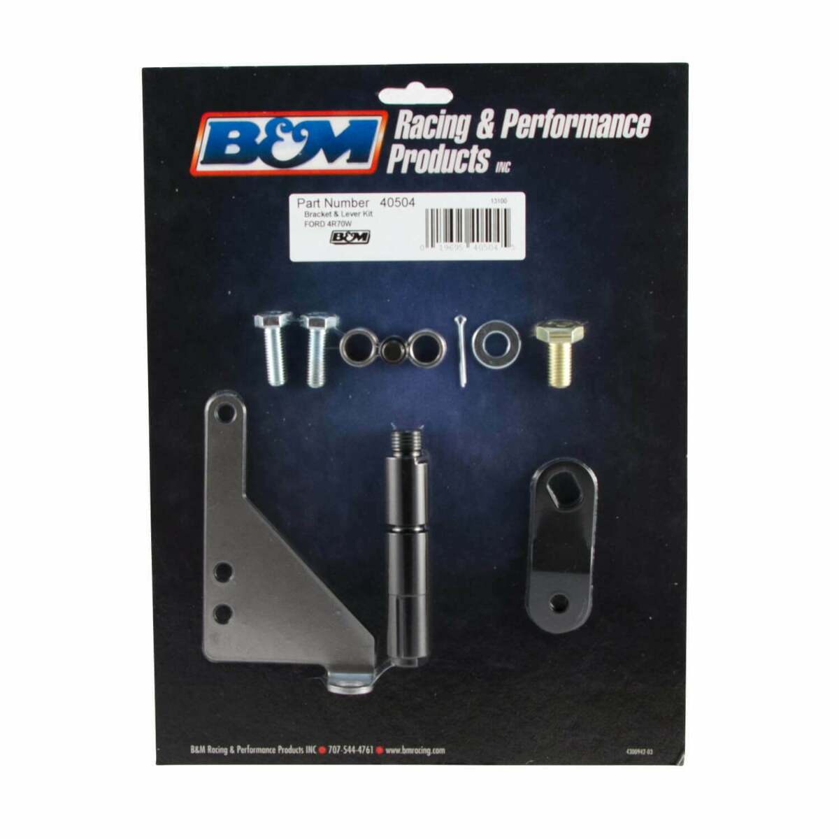 B&M Cable Bracket & Shift Lever Kit - Ford aluminum