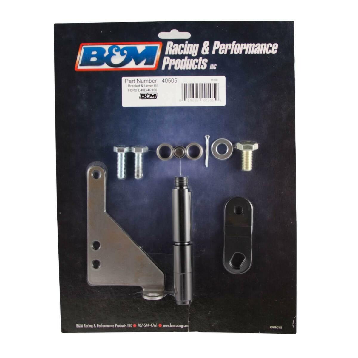 B&M Cable Bracket & Shift Lever Kit - Ford aluminum