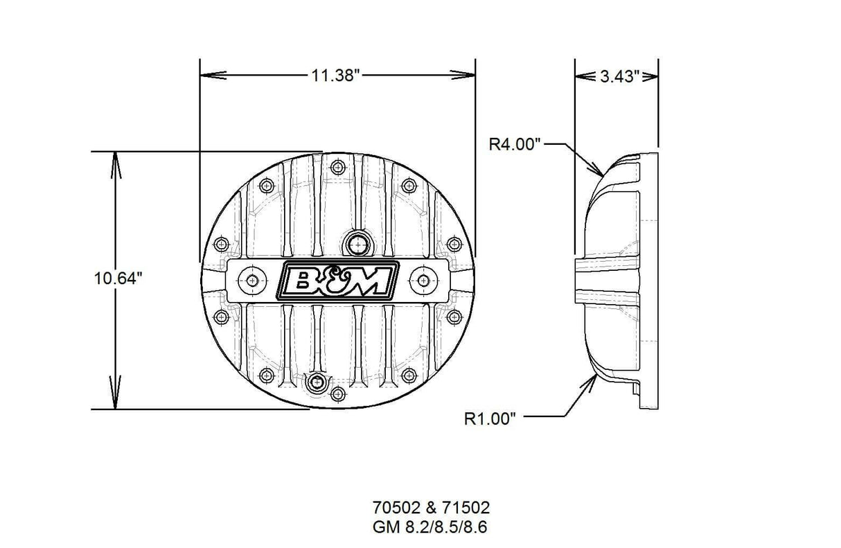 Hi-Tek Aluminum Differential Cover for GM 10-bolt