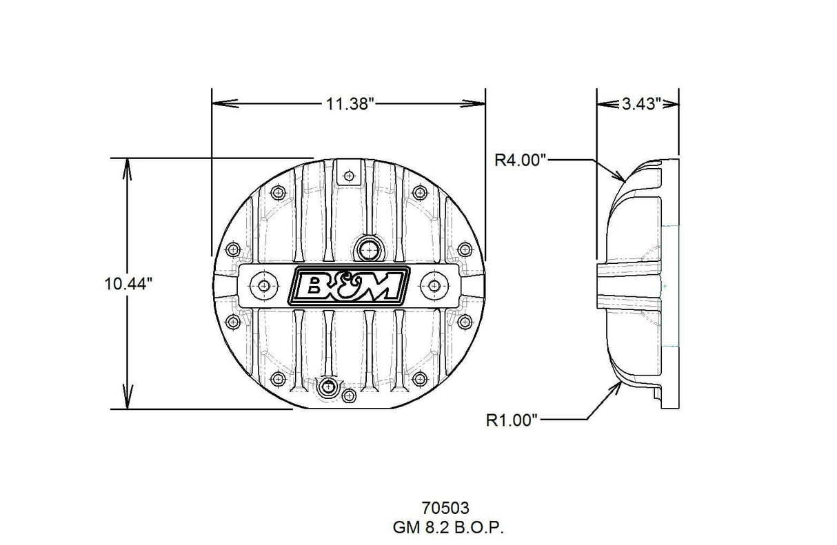 Hi-Tek Aluminum Differential Cover for GM 8.2-inch 10-bolt B.O.P.