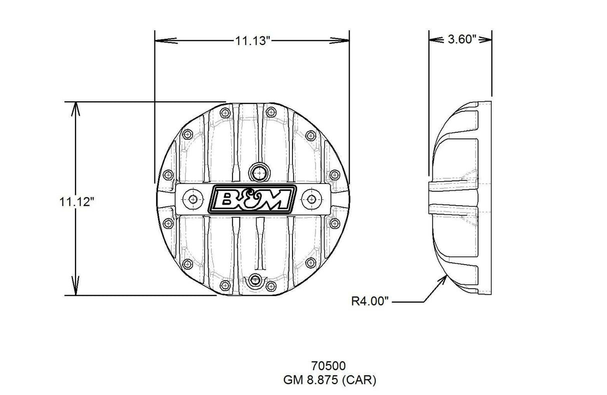 Hi-Tek Aluminum Differential Cover for GM 8.875-inch 12-bolt Car