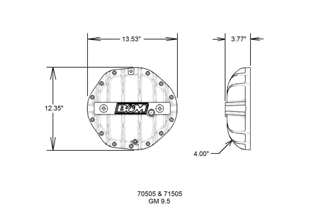 Hi-Tek Aluminum Differential Cover for GM 9.5-inch 14-bolt