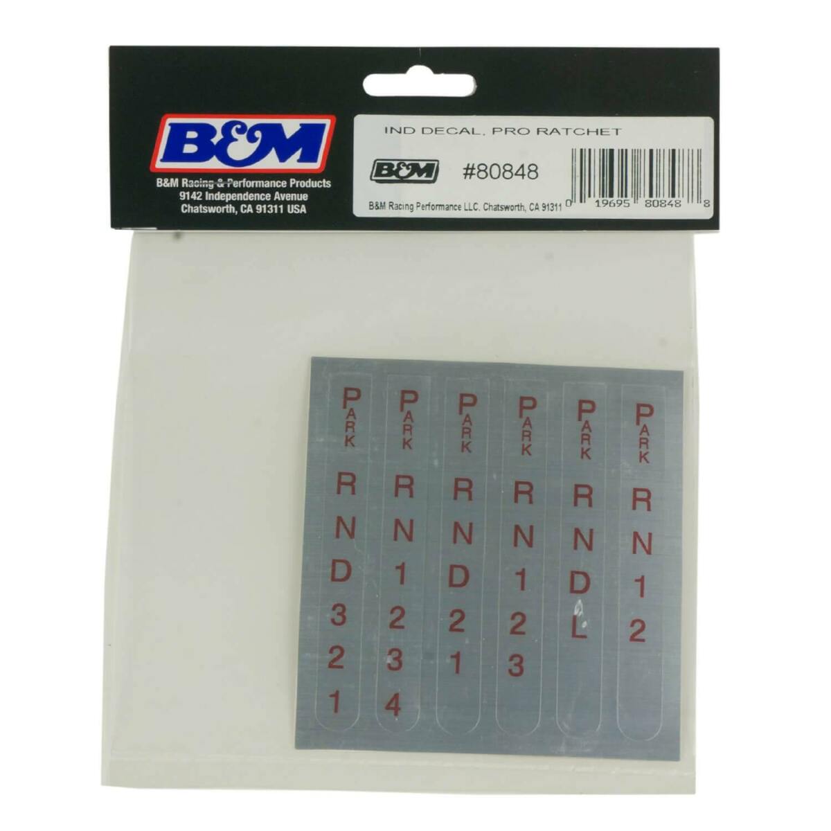 B&M Indicator Decal