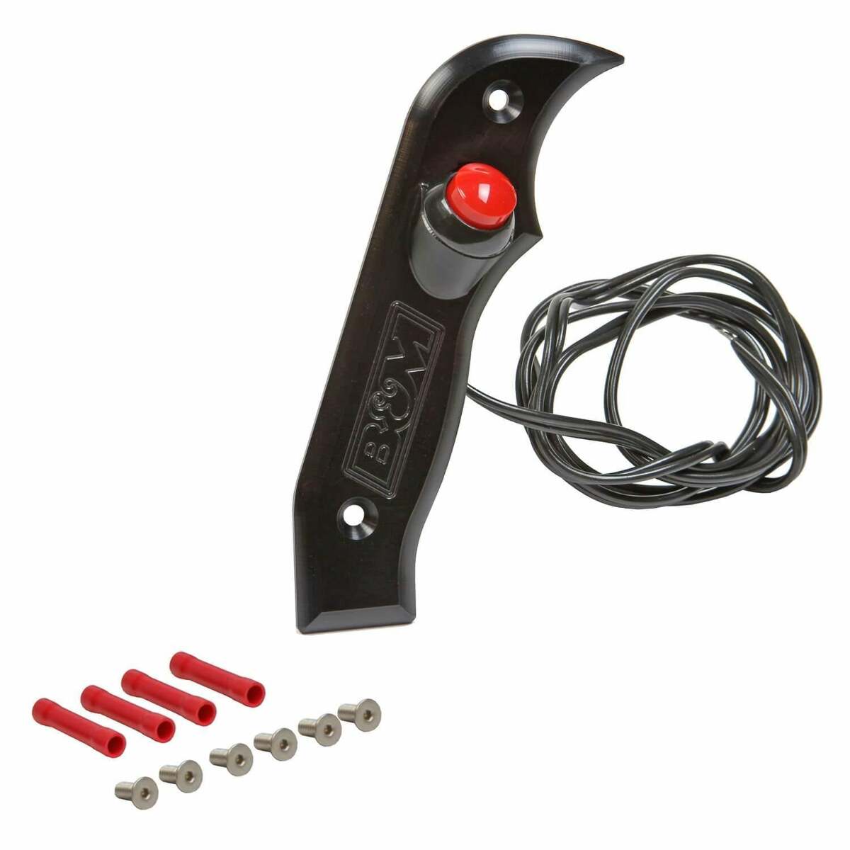 Magnum Grip Side Plate with 12V Button billet aluminum black anodized